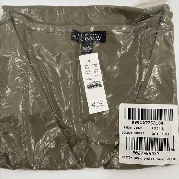 J.Crew Stretch cotton-blend V-neck top - Picture 4 of 5